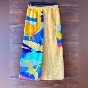Towel pants dinosaurs and yellow